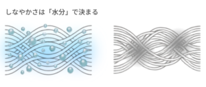 しなやかさは「水分」で決まる